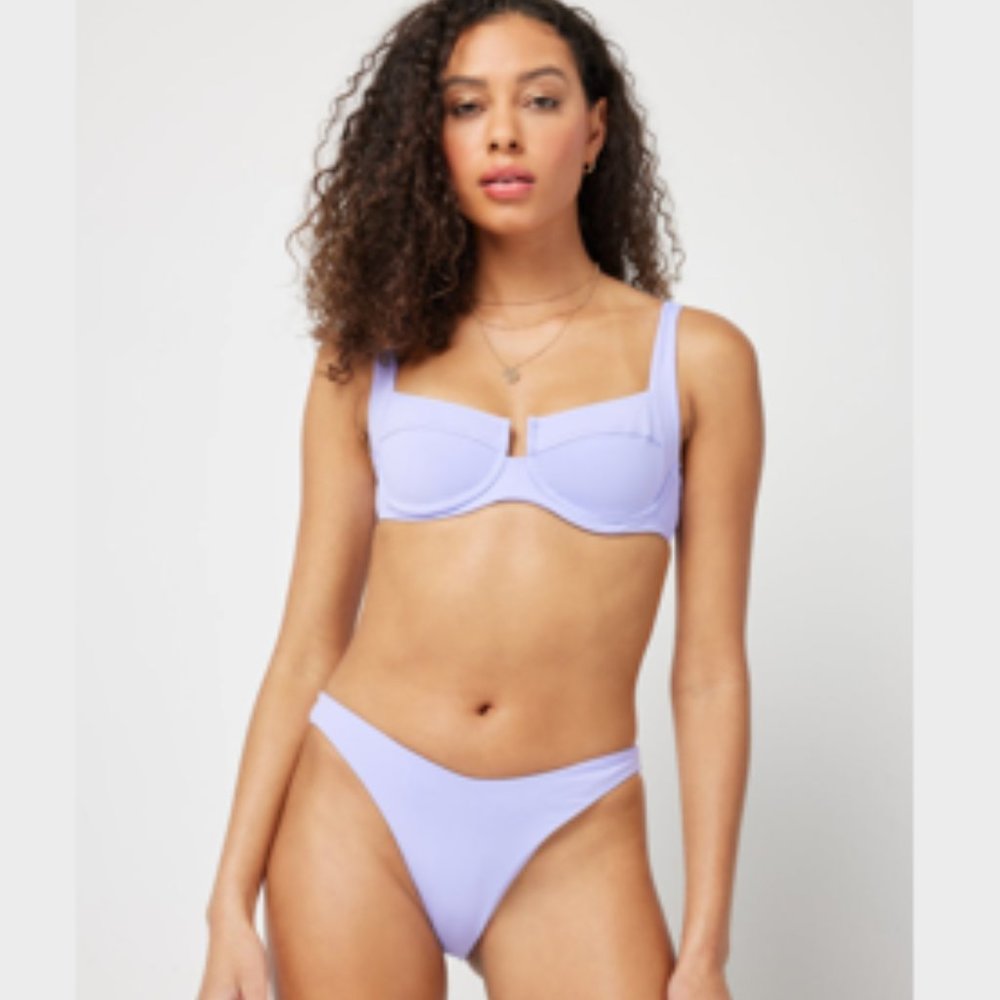 L*Space NWT Cabana Bikini Bottom Size Large Wisteria (Bitsy)